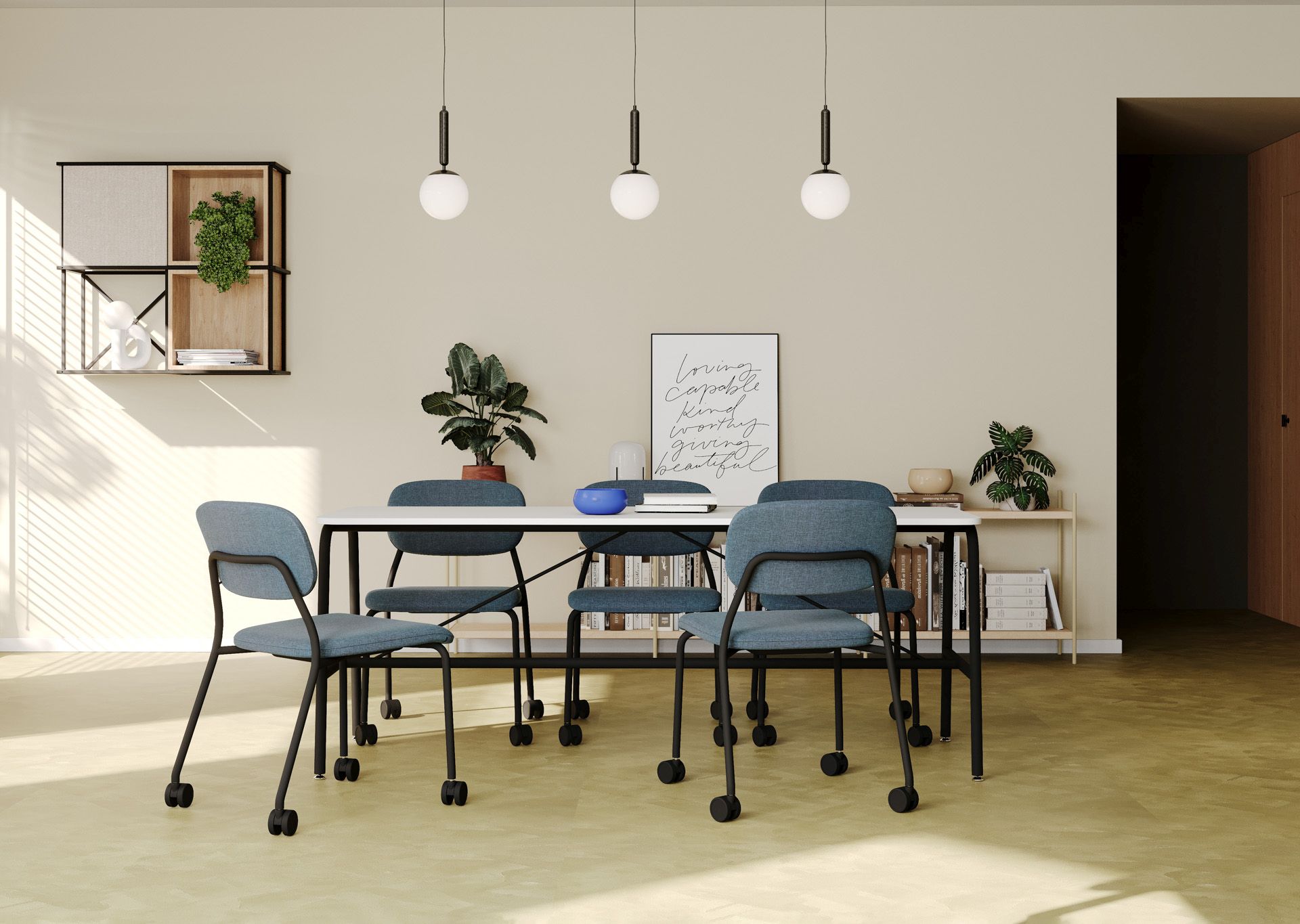 hens HS 260 Stuhl / Konferenzstuhl auf Rollen Bejot