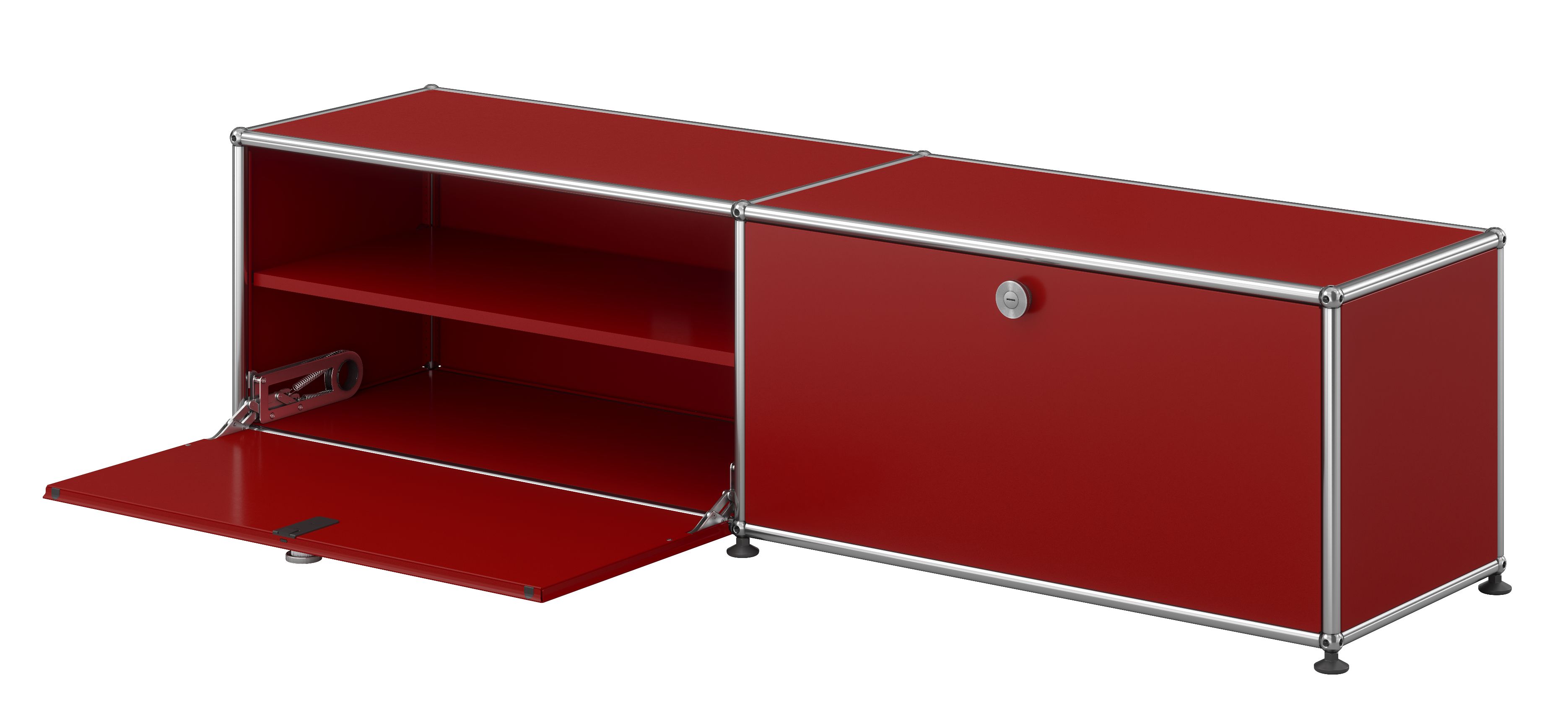 USM Haller TV-/Hi-Fi Lowboard M61 auf Rollen mit 2 Klapptüren QUICK SHIP