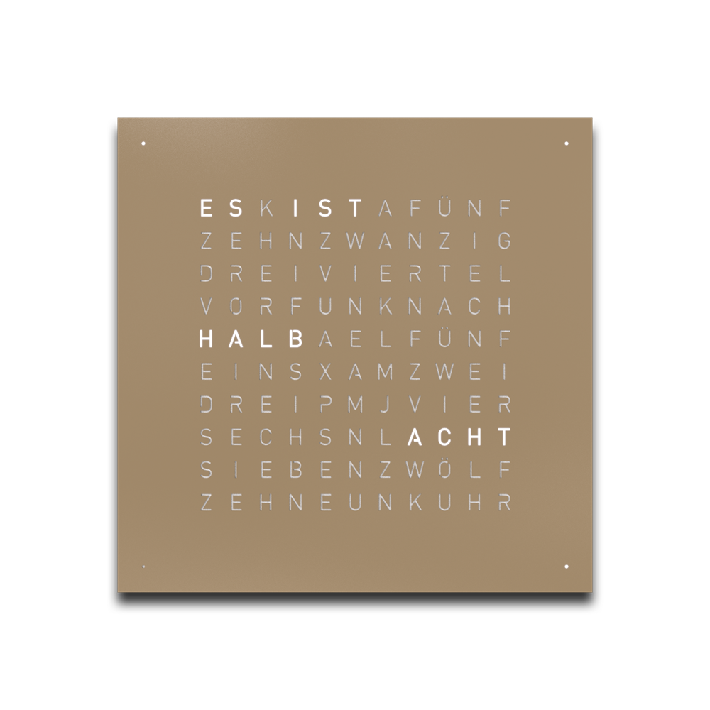 Frontcover für Earth 45 Wanduhr / Zeitobjekt Deutsch QLOCKTWO