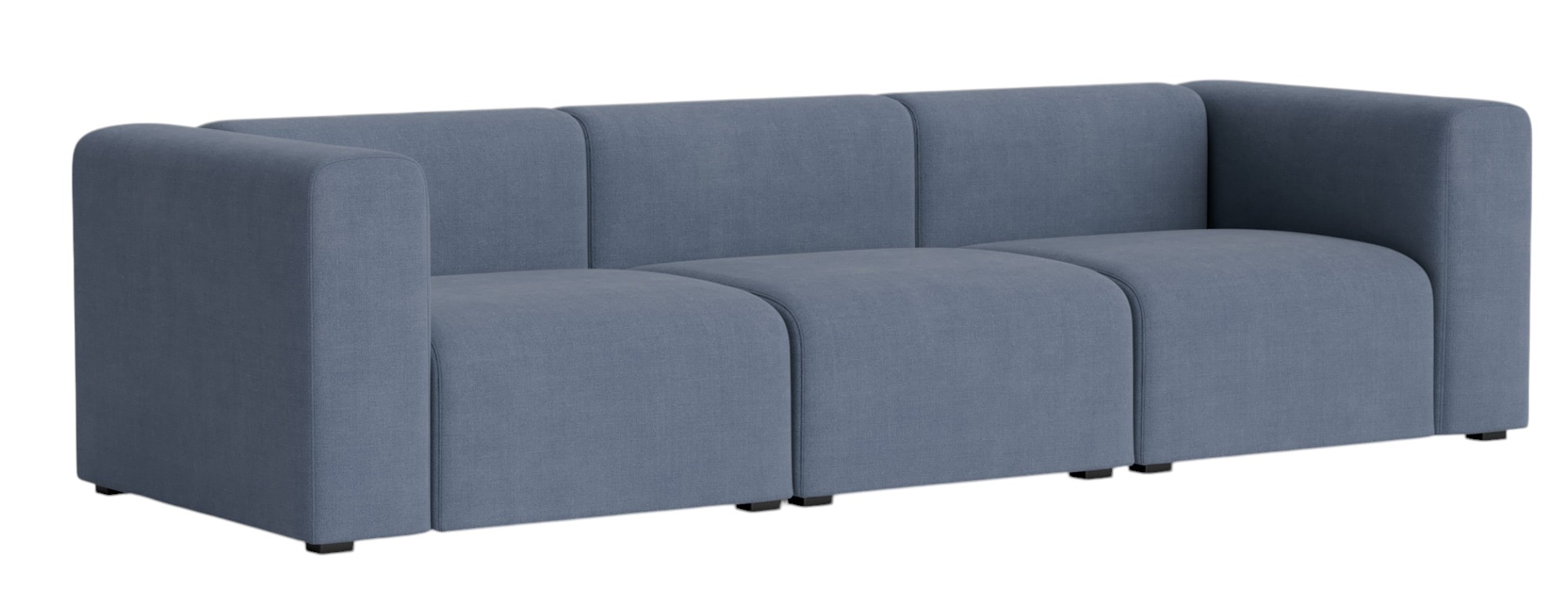 Blaues Mags Sofa 3-Sitzer von Hay, modernes Design für Wohnzimmer und Lounge-Bereiche.