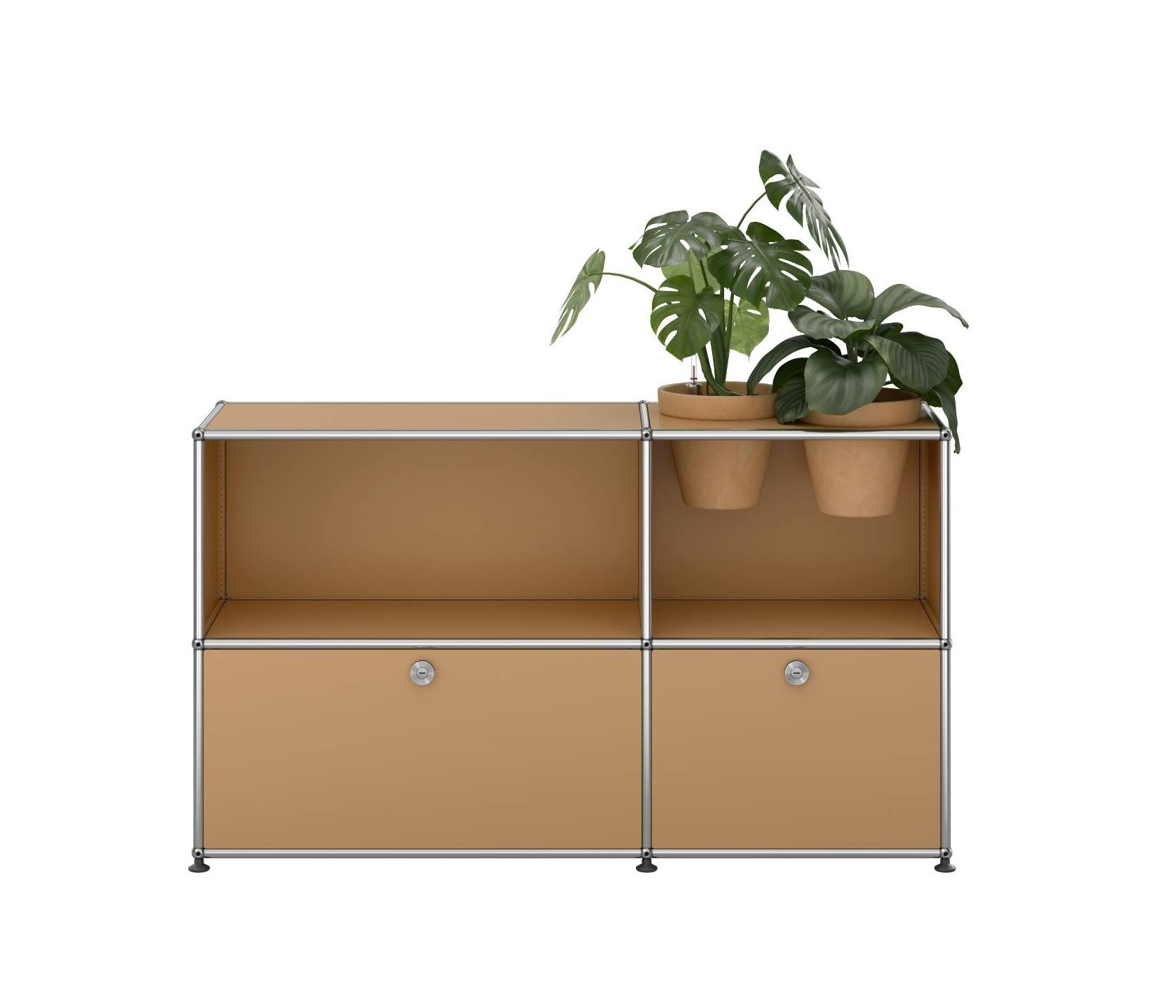 USM Haller Sideboard mit Klapptüren und Pflanzeneinsatz Beige - QUICK SHIP