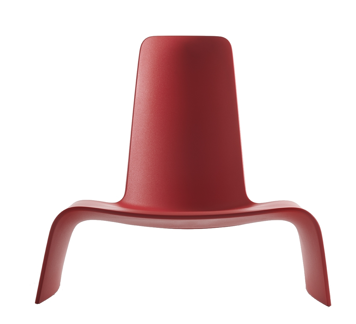 Verkehrsroter Land Lounge Chair Sessel von Plank, moderner Design Sessel für Wohnzimmer und Büro.