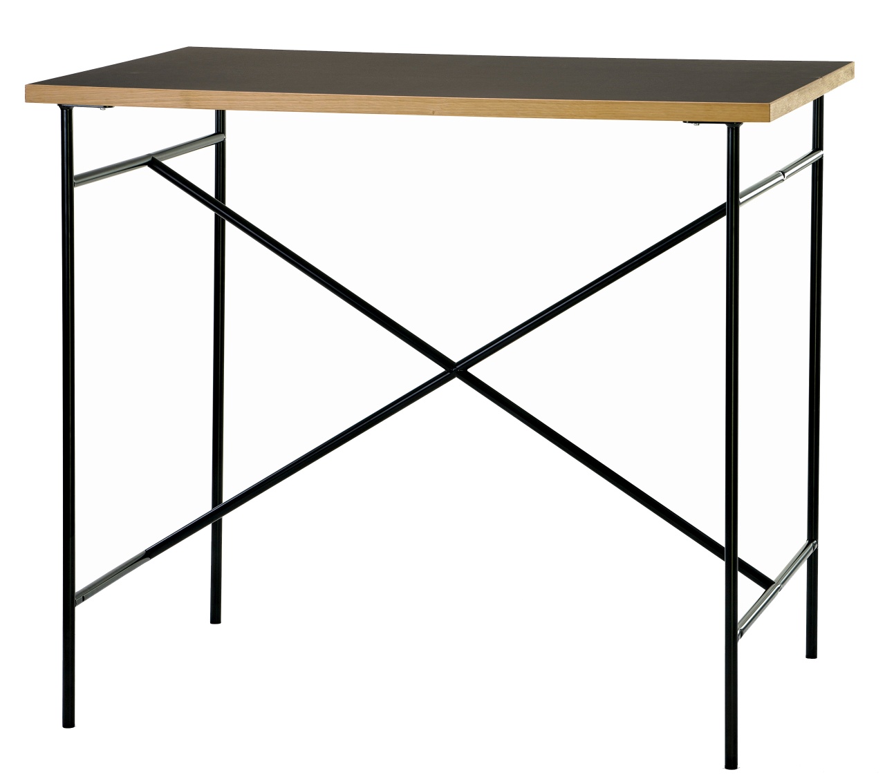 Milla Stehtisch von Richard Lampert, 180x90 cm, mit schwarzem Gestell und Tischplatte. Stehtisch für Büro und Zuhause.