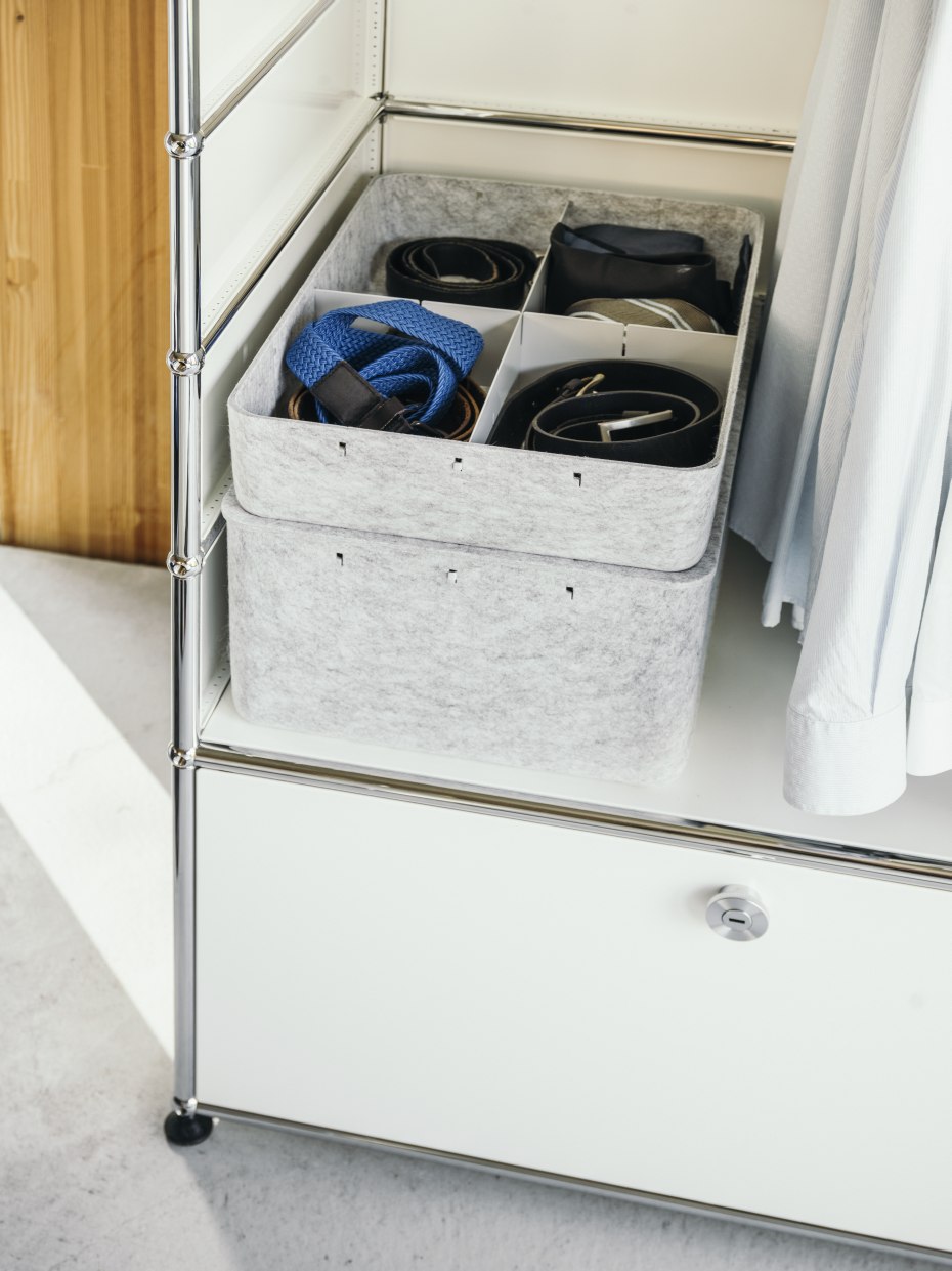 USM Haller Inos Box hoch mit Unterteilung quer / längs