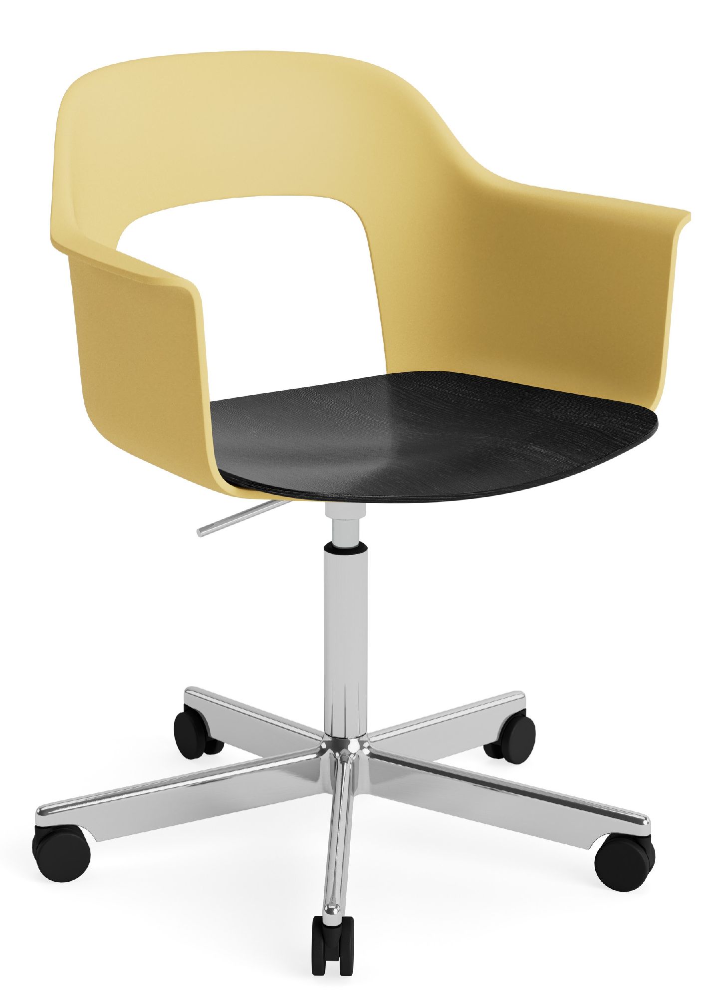 Layout Armchair 242 Armlehnstuhl 4-Sternfuß Gasfeder mit Drehfunktion Hay