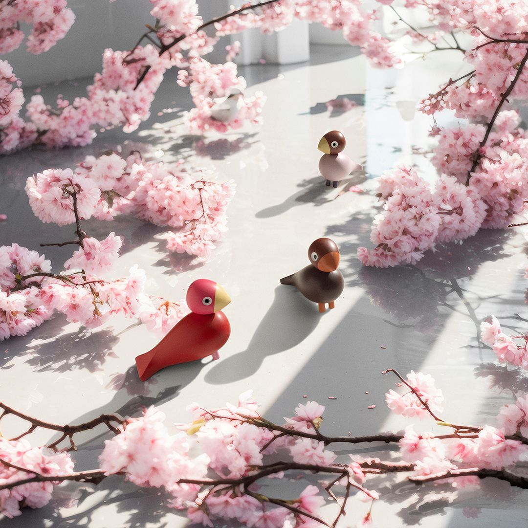 Flora Year Bird 2024 Songbirds Singvögel Holzfigur Kay Bojesen