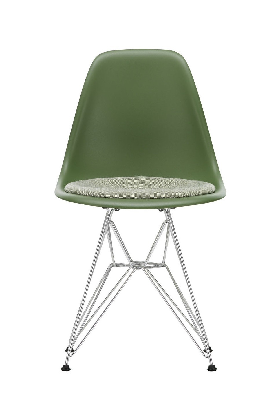 Eames Fiberglass Chair DSR Stuhl mit Sitzpolster Vitra