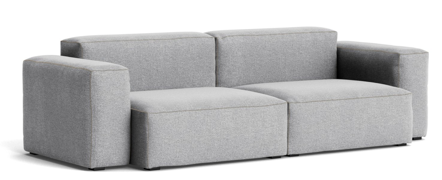 Mags Soft Sofa 2,5-Sitzer Combination 1 Low Armrest Hay Stoff Hallingdal 130 mit Beige Stich