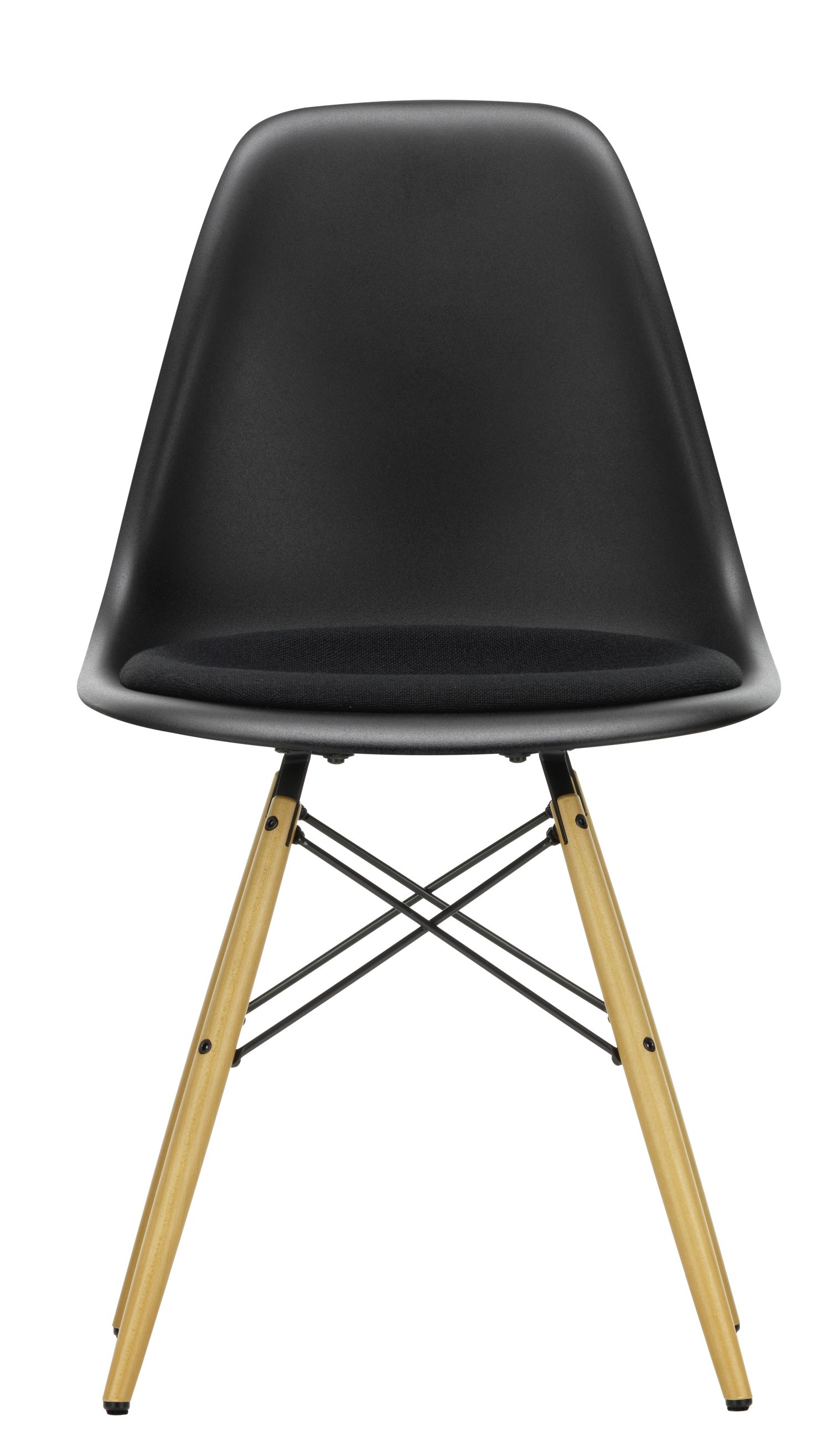 Eames Plastic Side Chair DSW Vitra Ahorn gelblich-Tiefschwarz