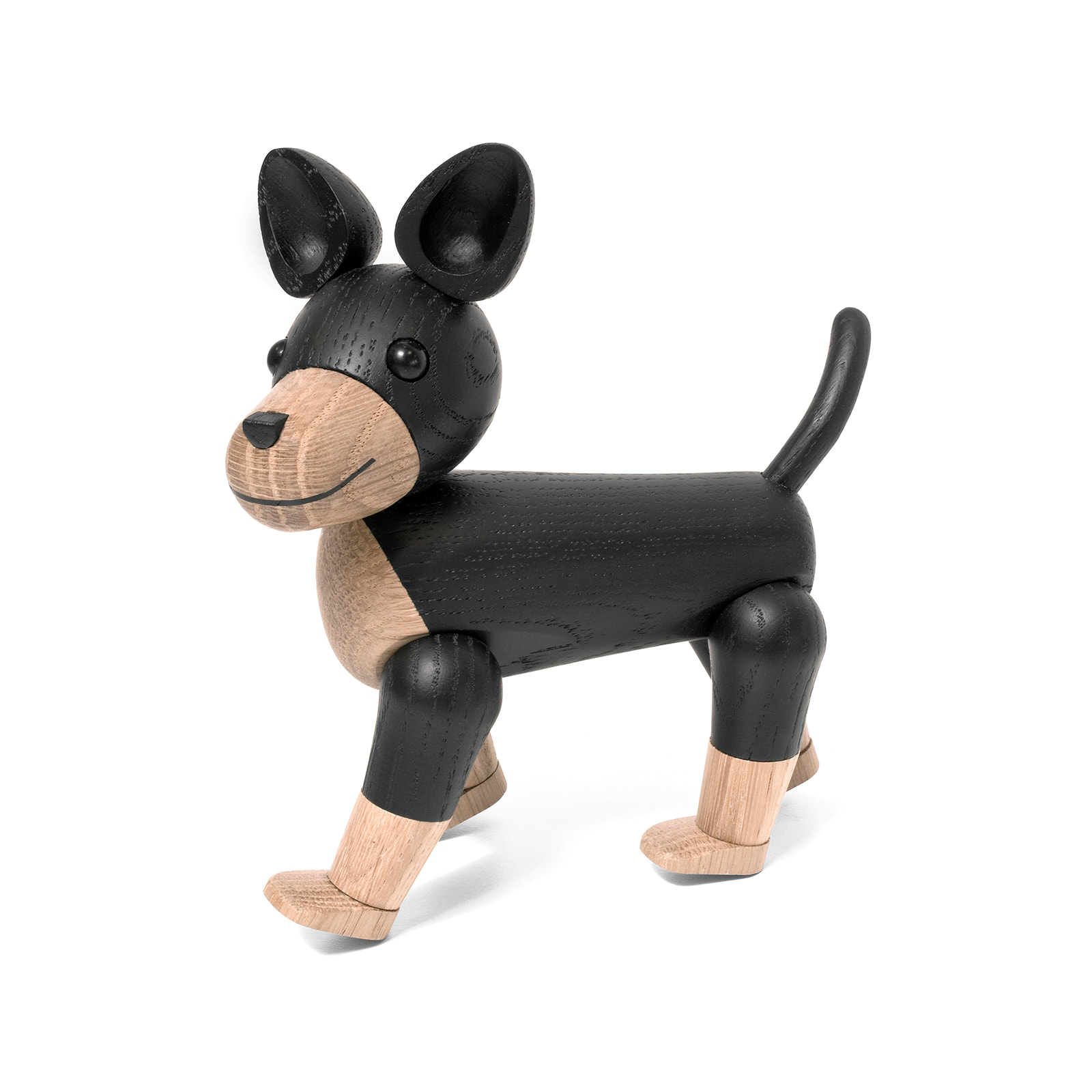 Novoform Charlie Hundefigur aus Holz, Dekoration für Kinderzimmer und Designliebhaber, stilvolles Wohnaccessoire.