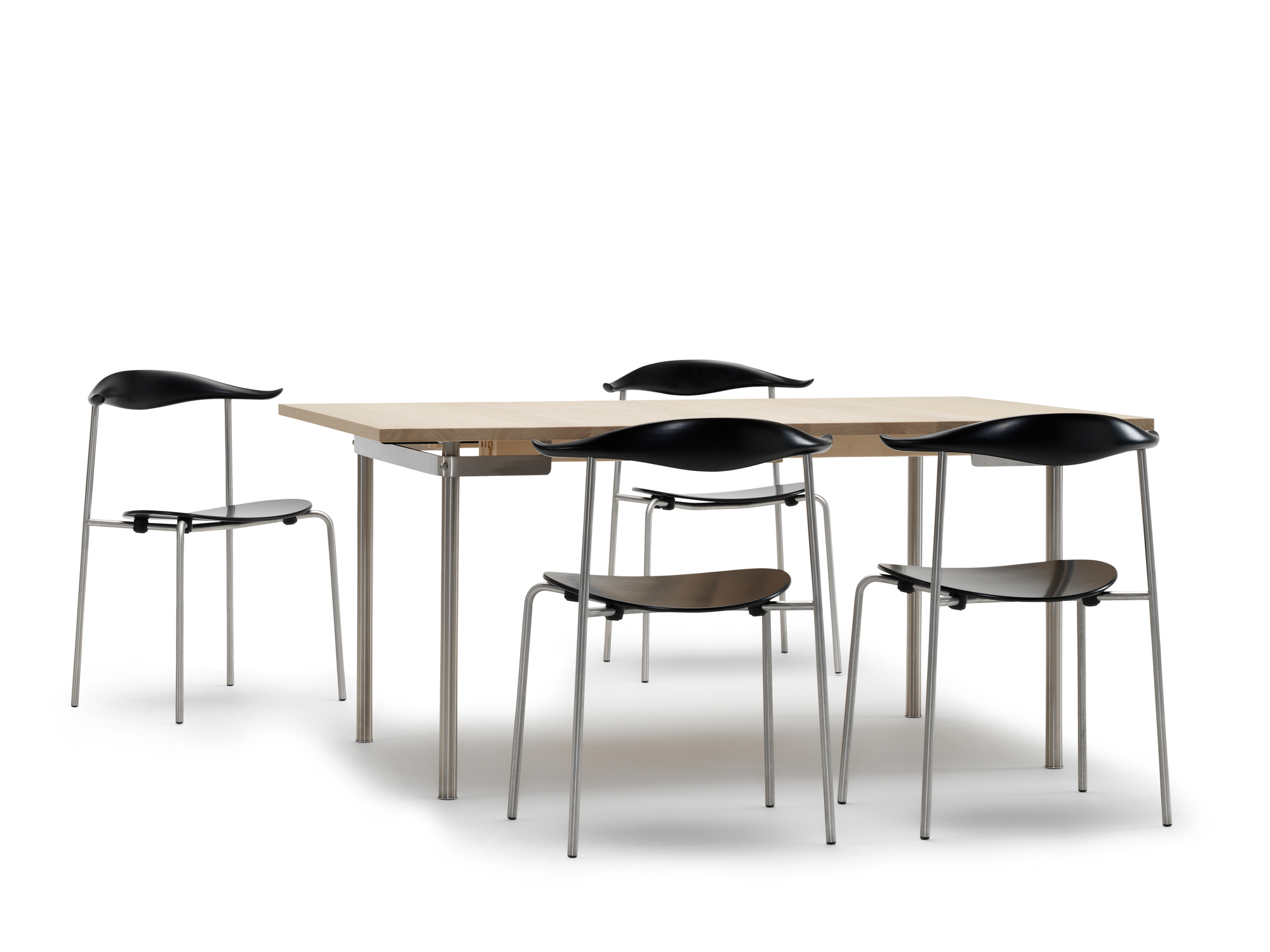 CH88T Stuhl gestell Edelstahl Carl Hansen & Søn eiche geölt