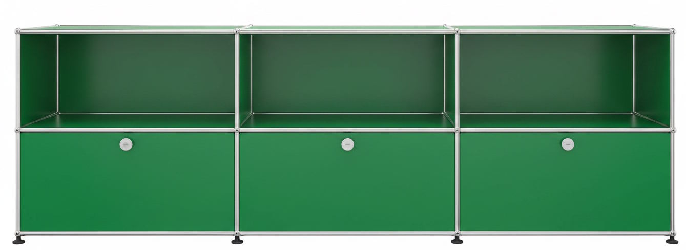 USM Haller Sideboard 3 Offen / 3 Klappen Grün