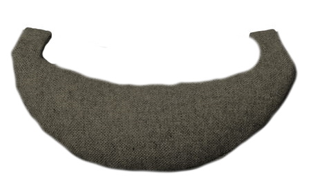 CH78 Nackenkissen für Mama Bear Sessel von Carl Hansen, brauner Stoff, ergonomische Form.