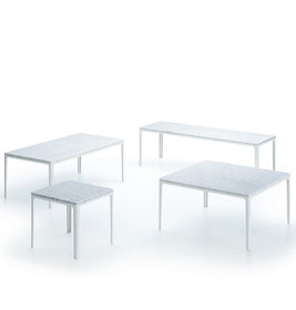 Vitra Plate Coffee Table aus MDF, verschiedene Größen und Formen, weißer Couchtisch für Wohnzimmer.