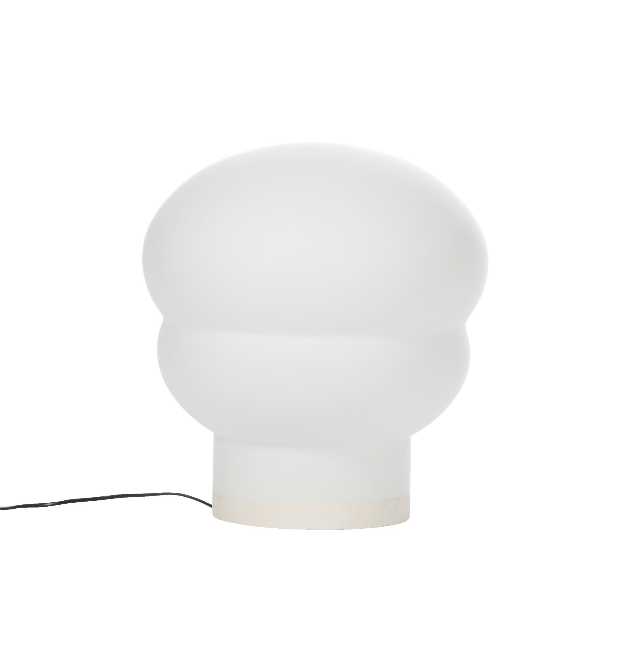 Weiße Kumo Tischleuchte Medium von Pulpo, moderne Designerlampe mit sanftem Licht.