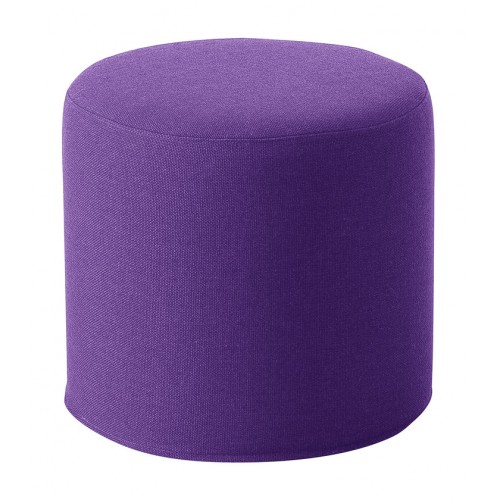 Lila Drums Hocker / Beistelltisch: Moderner, runder Sitzhocker mit Stoffbezug für Wohnzimmer und Büro.