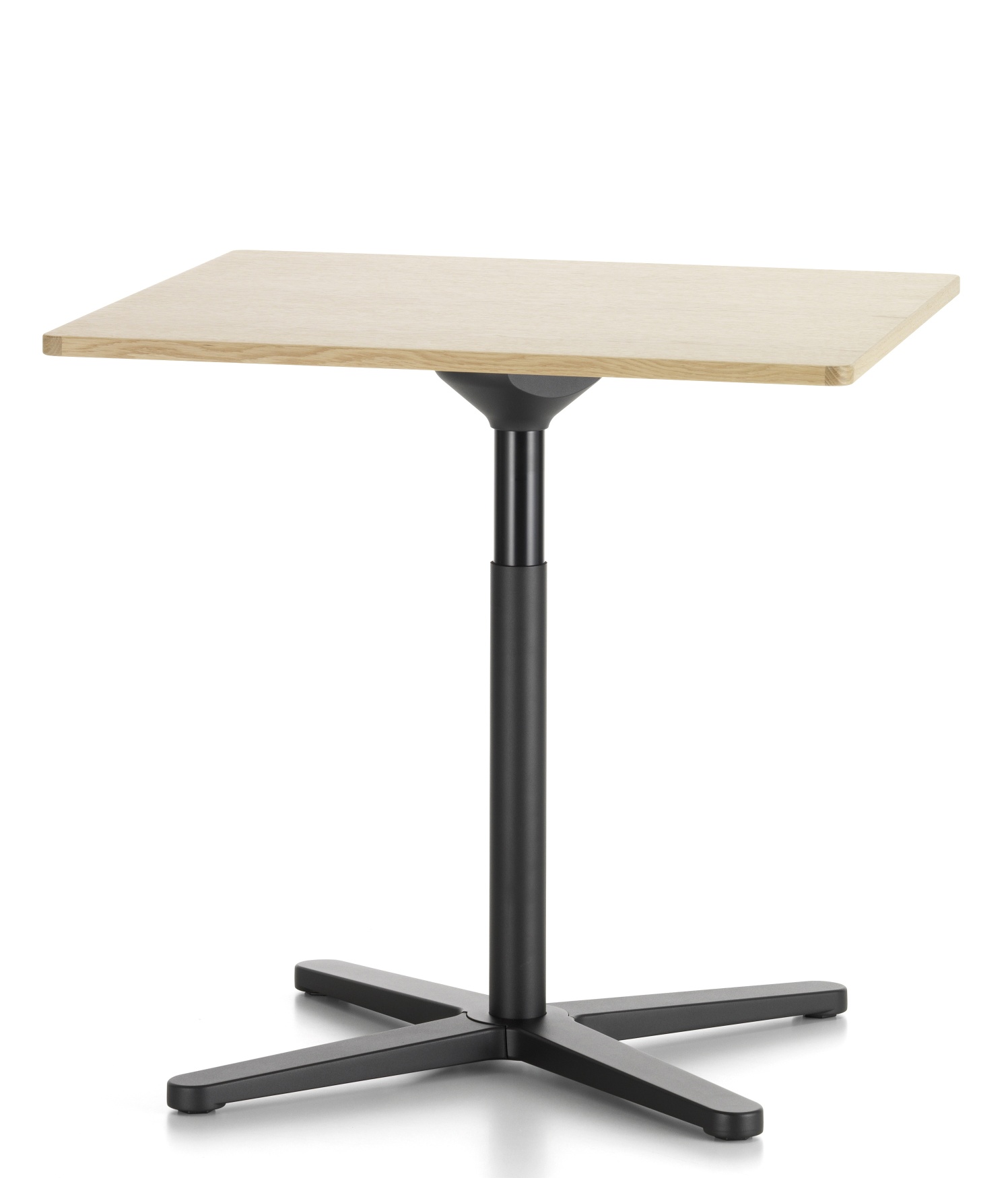Vitra Super Fold Table: Rechteckiger, heller Faltbarer Tisch mit schwarzem Fuß für Büro und Zuhause.
