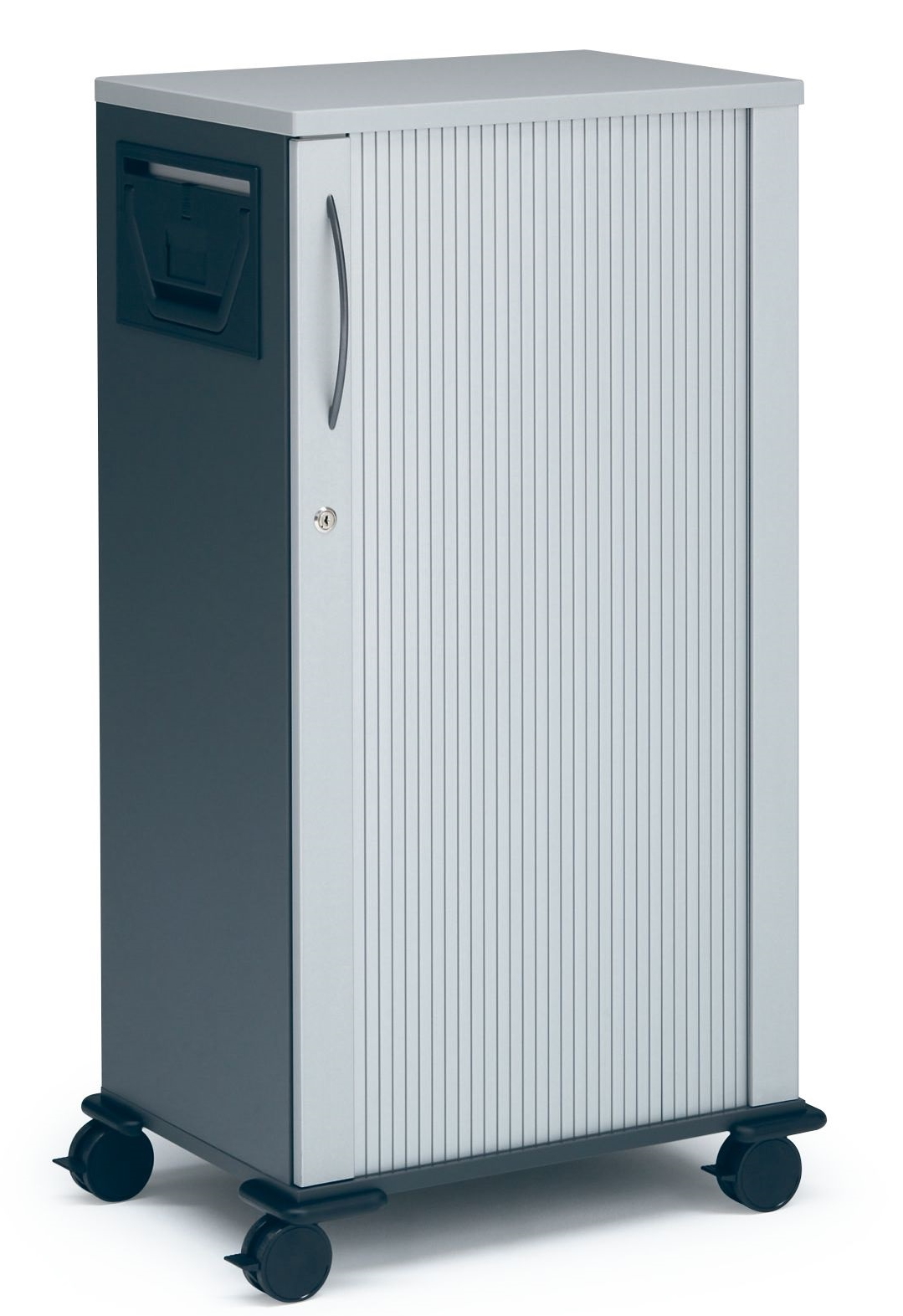 ECO.S-Mobil auf Rollen von König+Neurath: Rollcontainer mit Rollladen, abschließbar und mit Briefeinwurf.