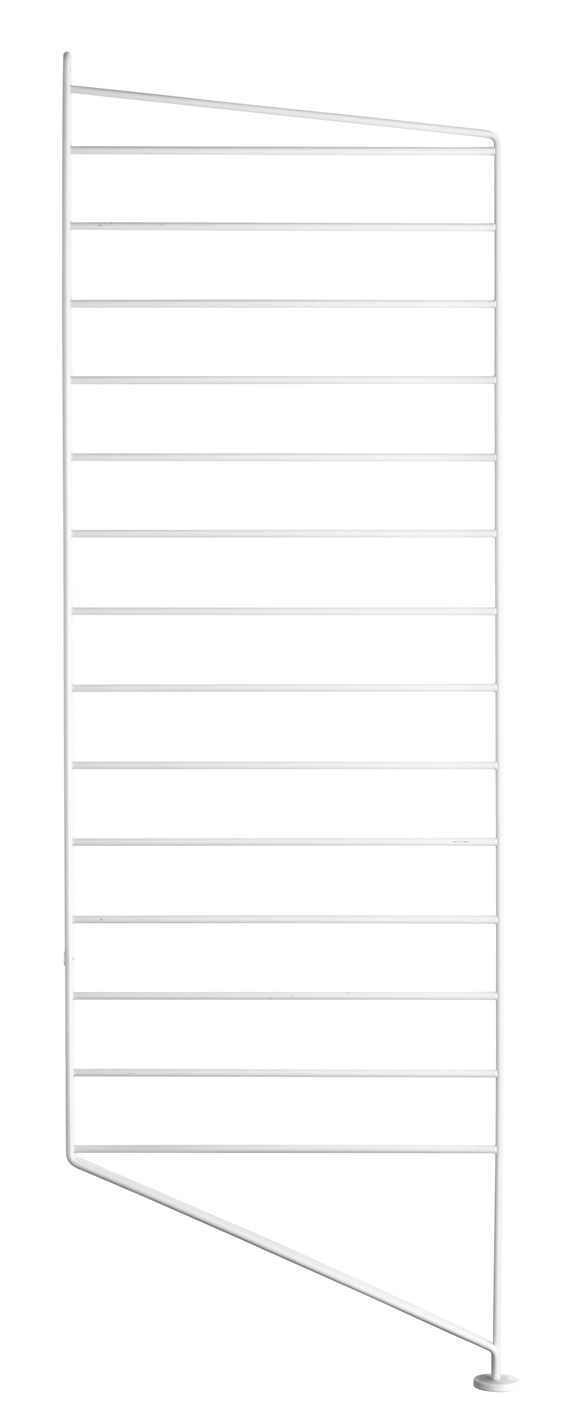 Weiße String Furniture Bodenleiter, 85 cm hoch, für Regalsysteme und Wandregale.