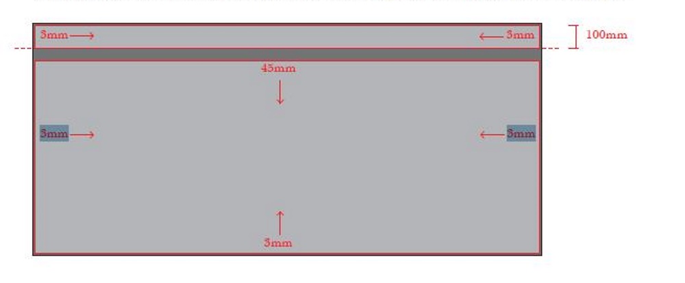 Technische Zeichnung des Hay New Order Table Tisches mit Maßangaben für Montage und Design.