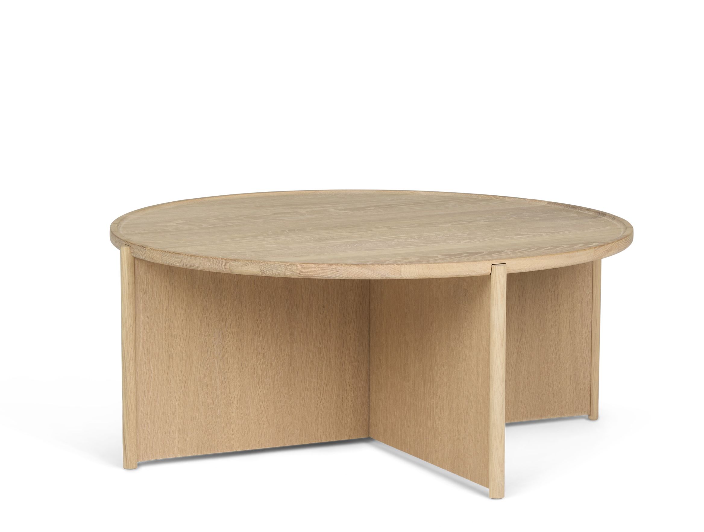 Runder Cling Kaffeetisch aus hellem Eichenholz von Northern, modernes Design für Wohnzimmer.