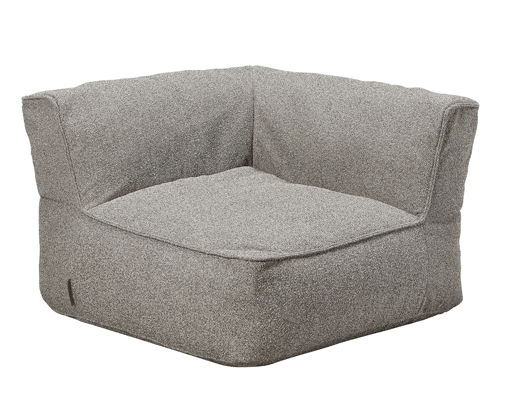 Graues Grow Ecksitzer Modul von Blomus für den Outdoor-Bereich, bequeme Lounge-Möbel für Garten und Terrasse.