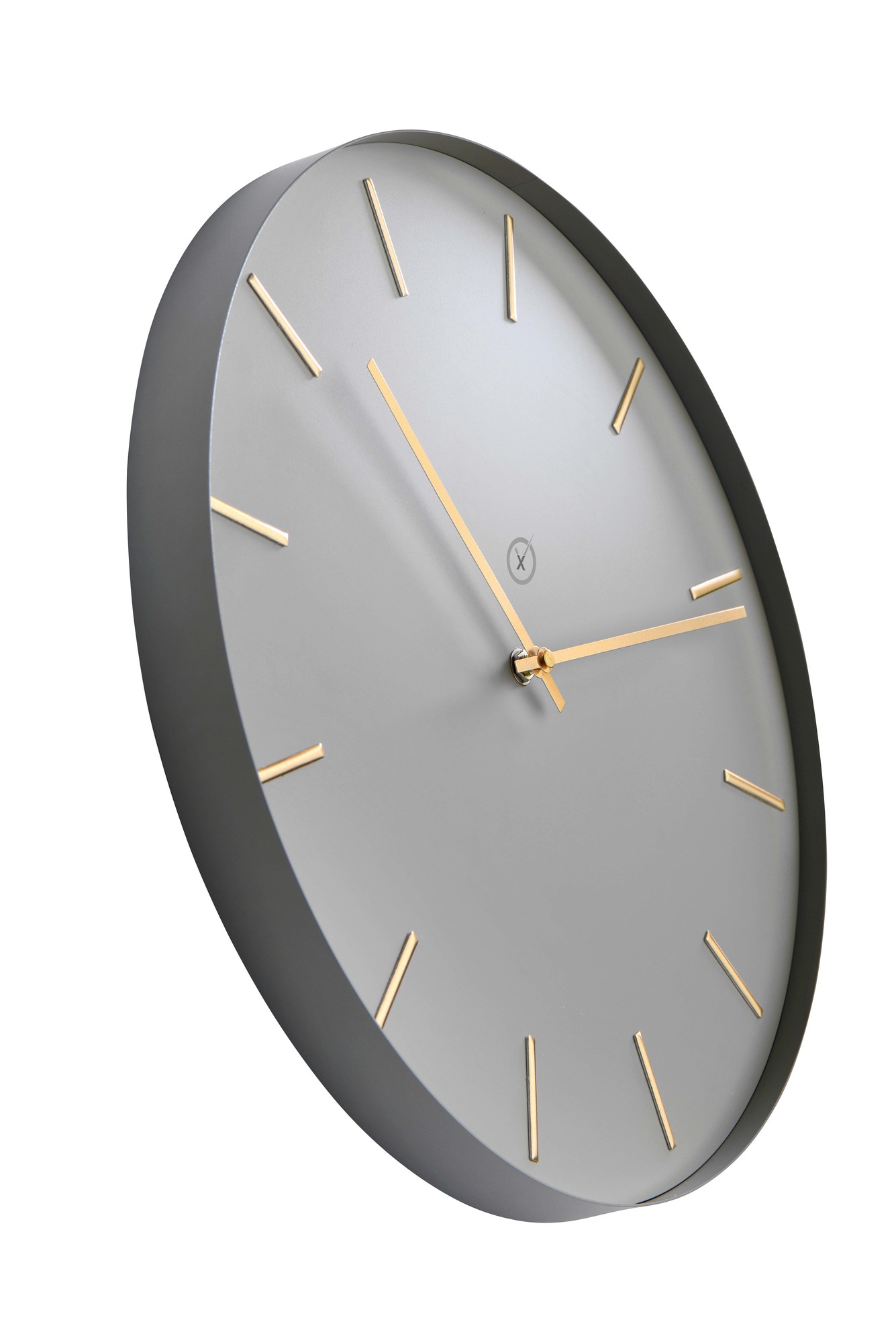 Helsinki Wanduhr grau-gold Sompex - einrichten-design.de