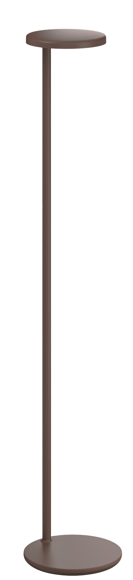 Oblique Stehleuchte von Flos in mattem Braun: Moderne Bodenleuchte für Wohnzimmer und Büro.