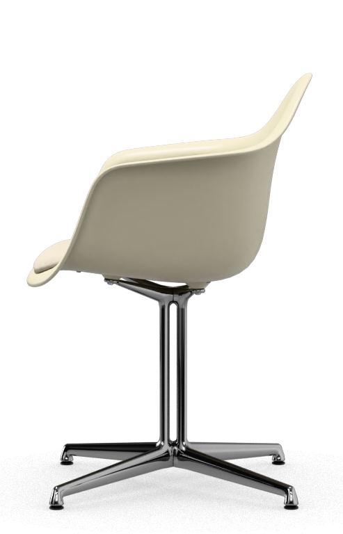 Eames Plastic Arm Chair DAL Stuhl  MIT SITZPOLSTER WARMGRAU/ELFENBEIN Vitra EINZELSTÜCK