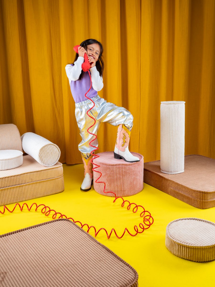 Kinderspielsofa Breitcord Toffee Wigiwama