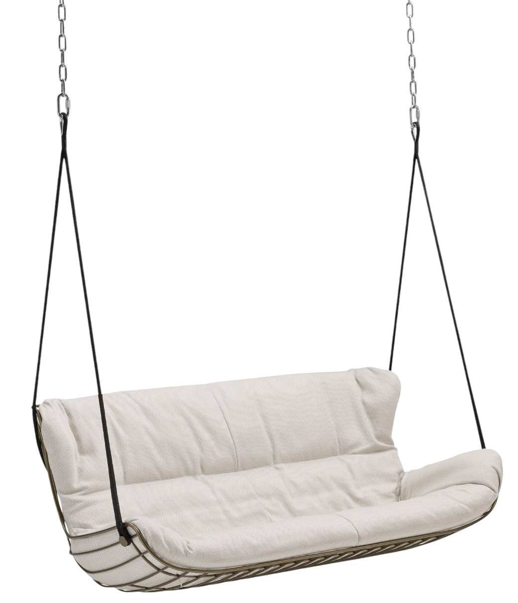 Leyasol Wingback Schaukelsofa von Freifrau Manufaktur: Hängende Couch für Innen und Außen.