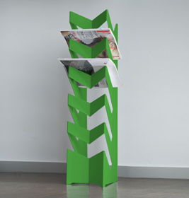 News Boden Zeitungsständer Radius Silber