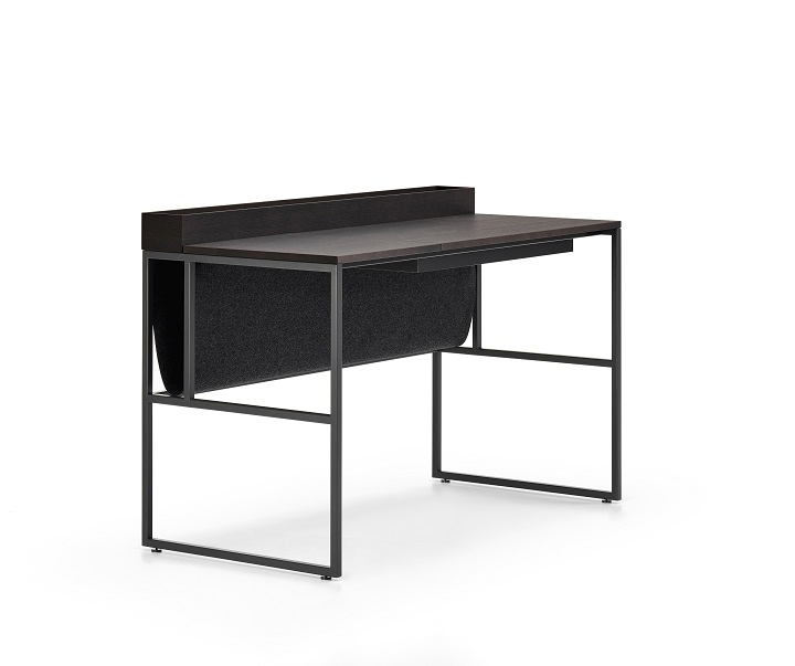 VENTI HOME Desk Schreibtisch MDF Italia Anthraziteiche / Nickelschwarz