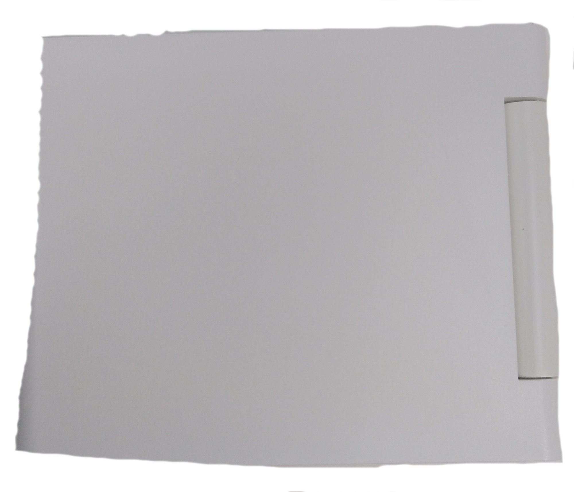 Weiße Kartell Bookworm Buchstütze: Nahaufnahme der modernen, minimalistischen Buchstütze für Bücherregale.