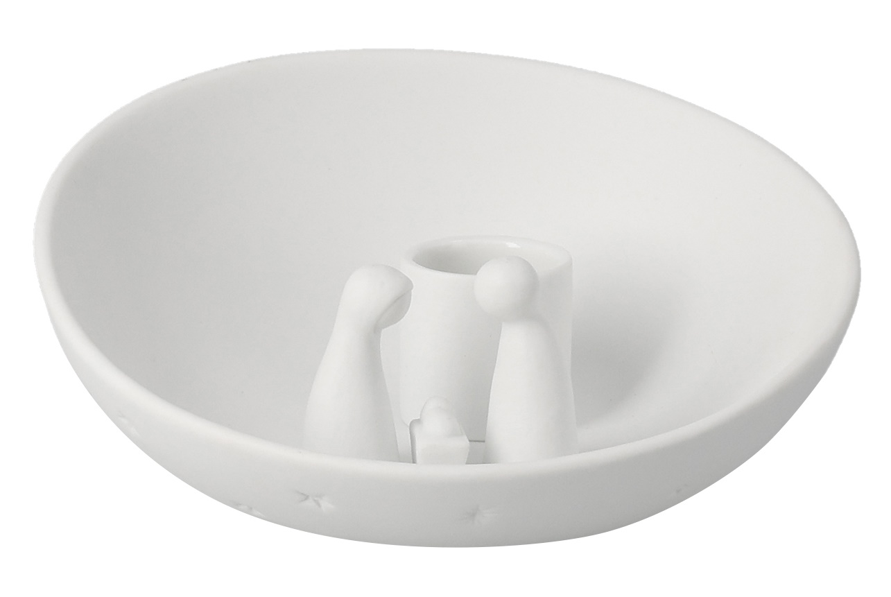 Kerzenschale Krippe klein Räder