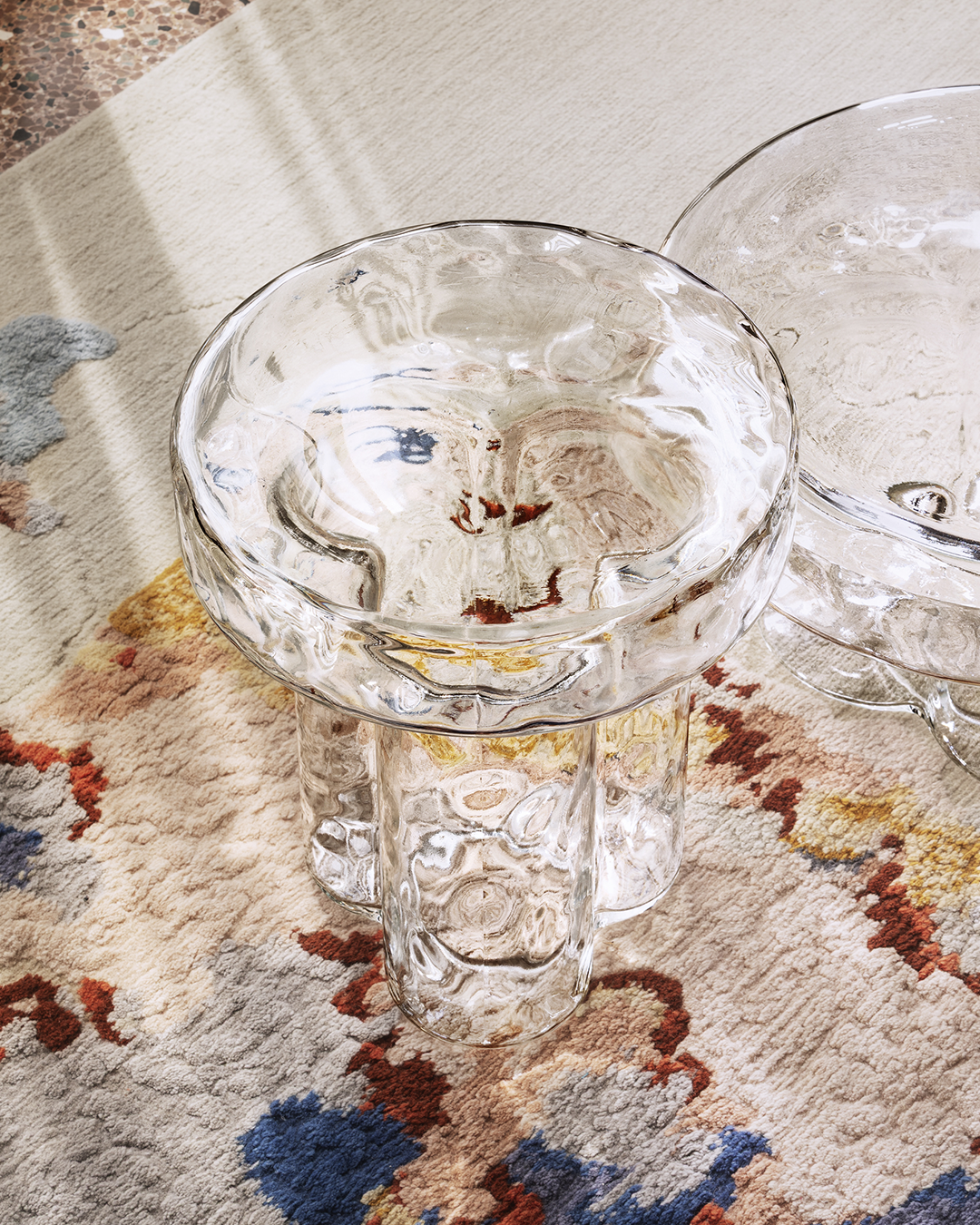 Soda Beistelltisch Miniforms B 38 x T 38 x H 45 cm / Muranoglas transparent