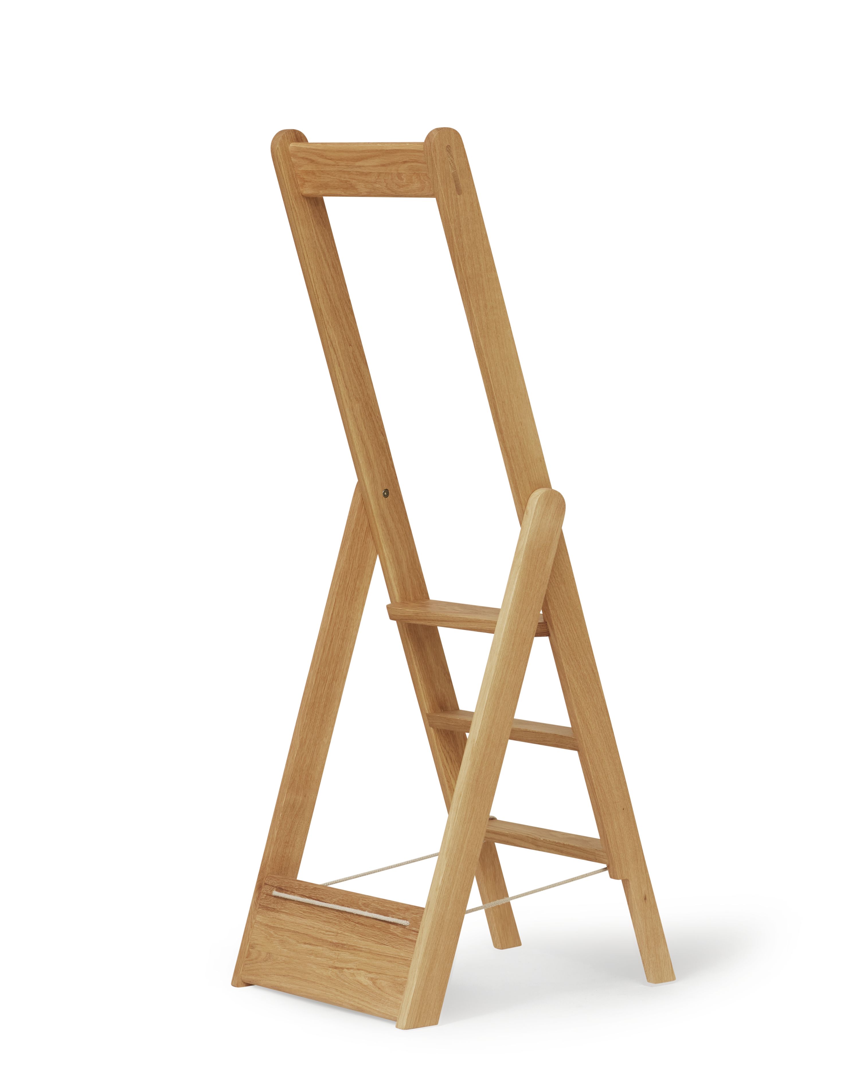 Step By Step Leiter aus hellem Holz, zusammenklappbar, für Haushalt und Renovierung.