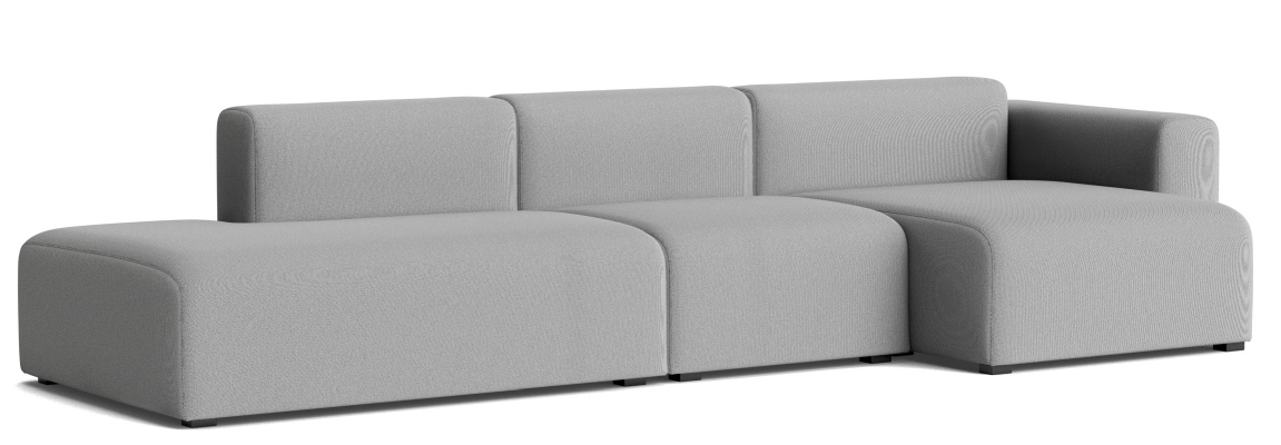 Mags Sofa 3-Sitzer Combination 4 Low Armrest mit Armlehne rechts Hay Stoff Steelcut Trio 133