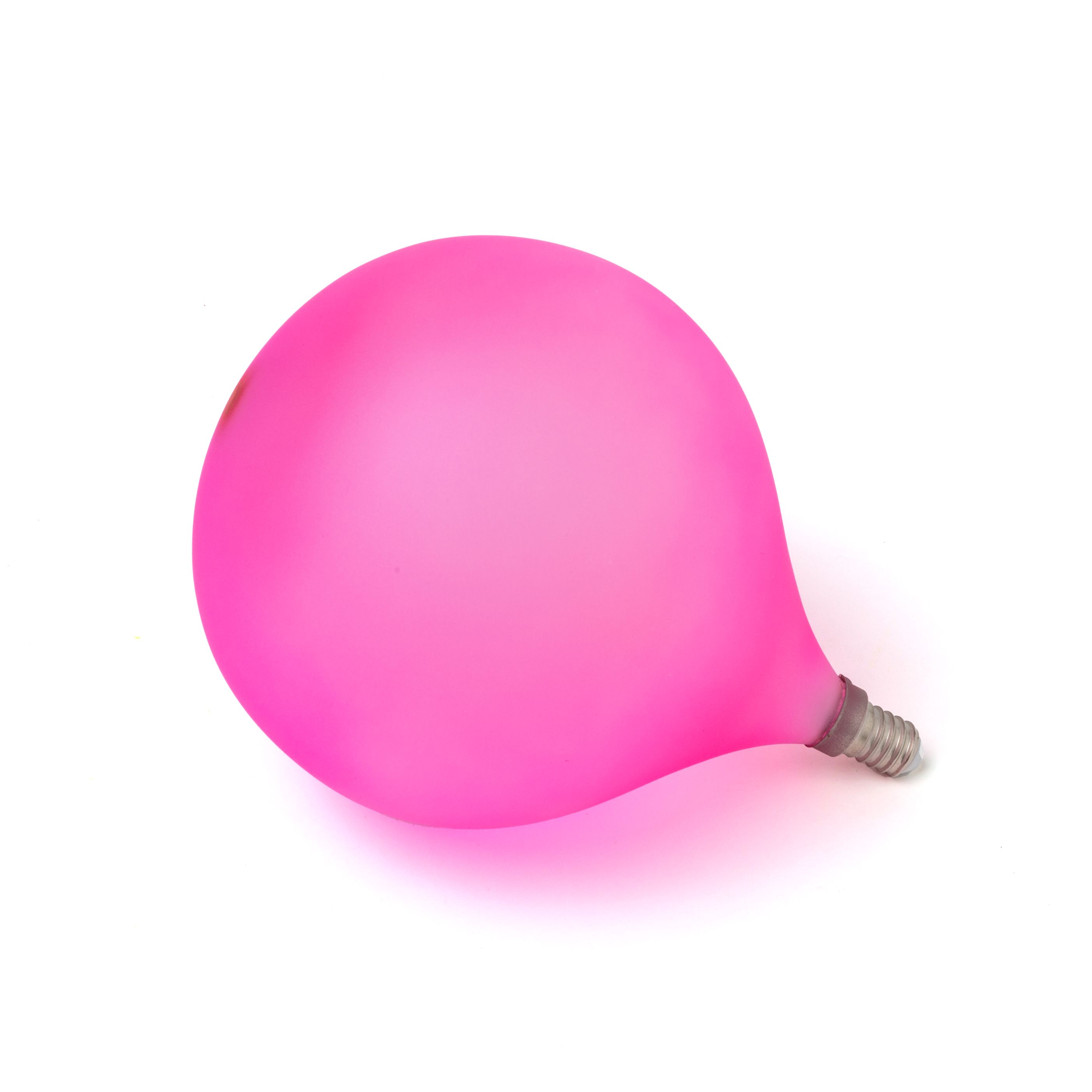 Pinke Grace Lampe von Seletti, moderne Tischleuchte im Glühbirnen-Design für stimmungsvolle Beleuchtung.