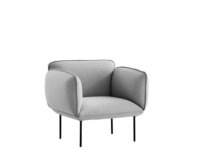 Nakki 1-Sitzer Sofa Woud Kvadrat Grau