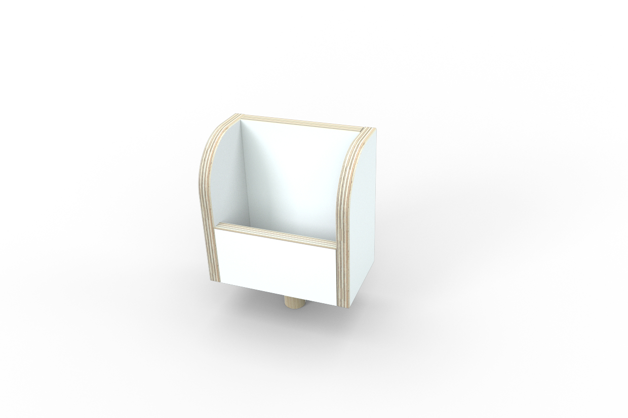 Weiße Growing Table Zettelbox für Kindertisch, praktische Aufbewahrung für Stifte und Papier.