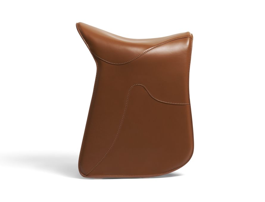 Brauner Pepe Sitzhocker von Opinion Ciatti, moderner Hocker aus Leder, Sitzmöbel für Wohnzimmer.