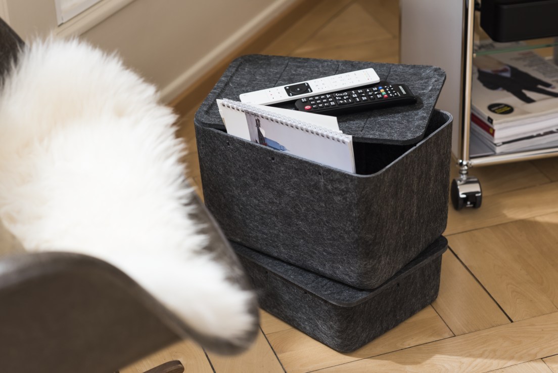 USM Haller Inos Box hoch mit Unterteilung quer / längs