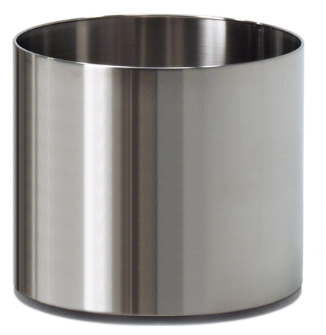 Nox Flora Blumentopf aus Metall, runder Pflanzkübel für Innen und Außen, ohne Bepflanzung.