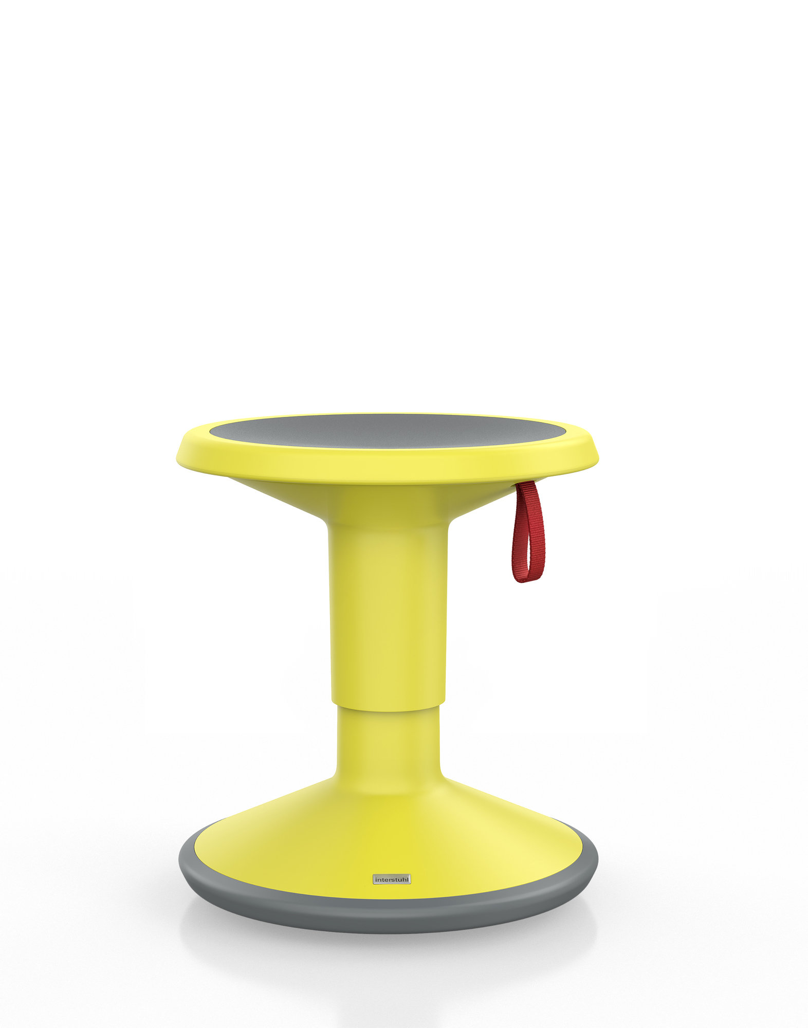 Interstuhl UP Kinderhocker in Zitronengelb, ergonomischer Stehhocker für Kinder, dynamisches Sitzen.