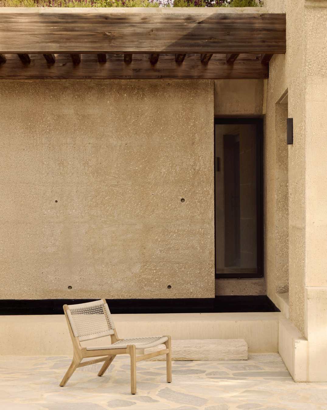 Jack Woven Outdoor Loungsessel Teak Kordel Beige Ethnicraft