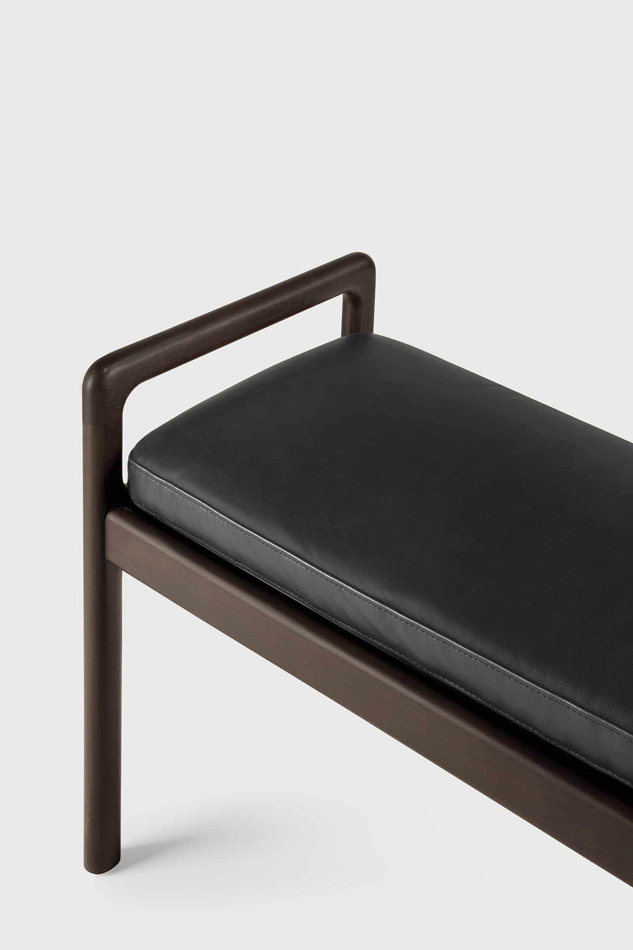 Jack Bench Bank mit Sitzpolster Leder schwarz Ethnicraft