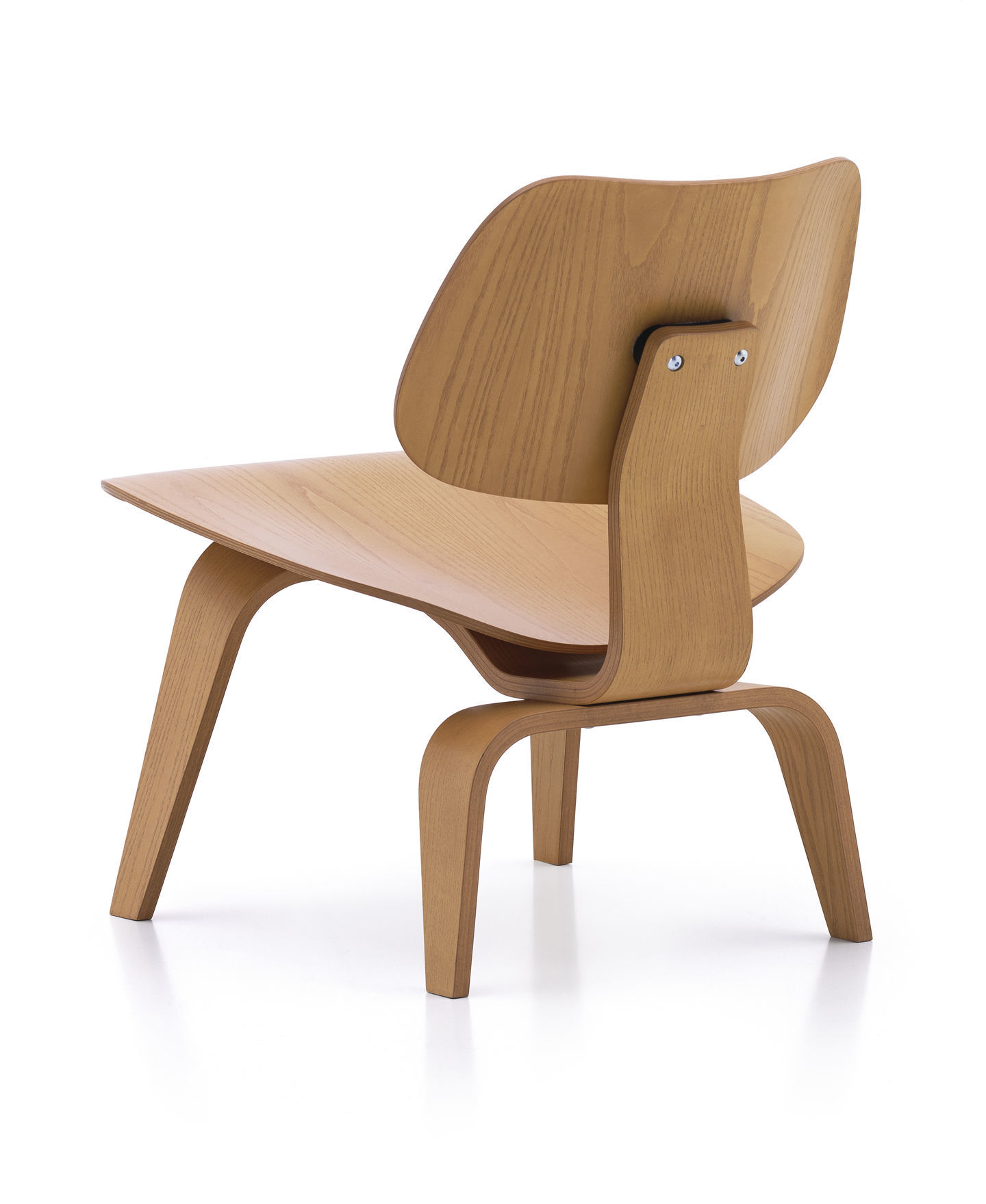 Vitra Plywood Group LCW Stuhl, Ansicht von hinten, Holzstuhl Designklassiker.