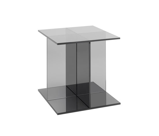 CT08 Vier Beistelltisch von Philipp Mainzer e15, moderner Glas Beistelltisch, quadratisch.