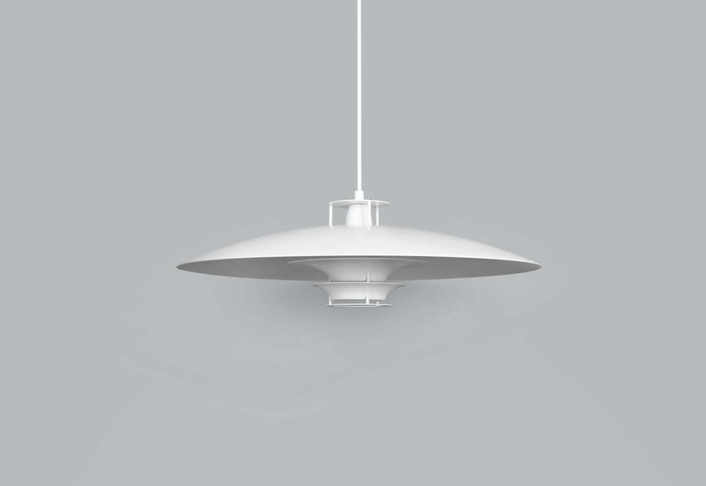 Weiße JL341 Pendelleuchte von Artek: Moderne Hängelampe mit schlichtem, skandinavischem Design.